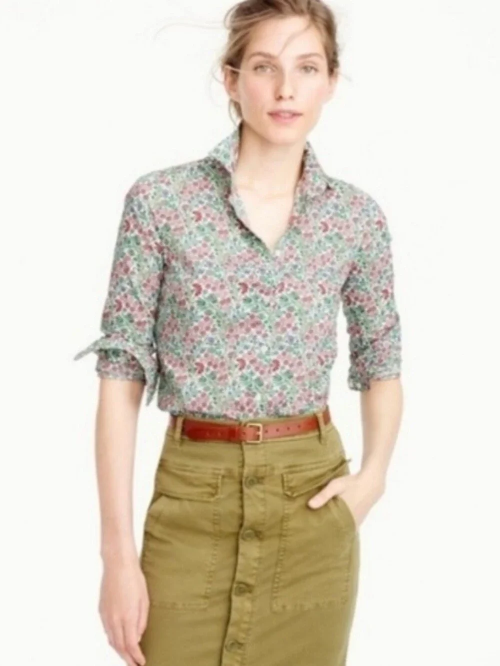 J. Crew Liberty Art Fabric Isborella Floral The Perfect Shirt